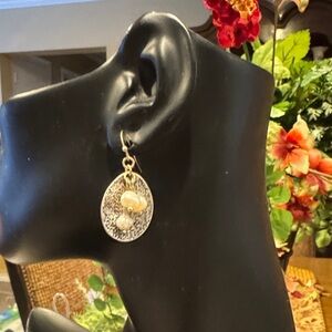 Elegant Gold and Silver Dangle Earrings